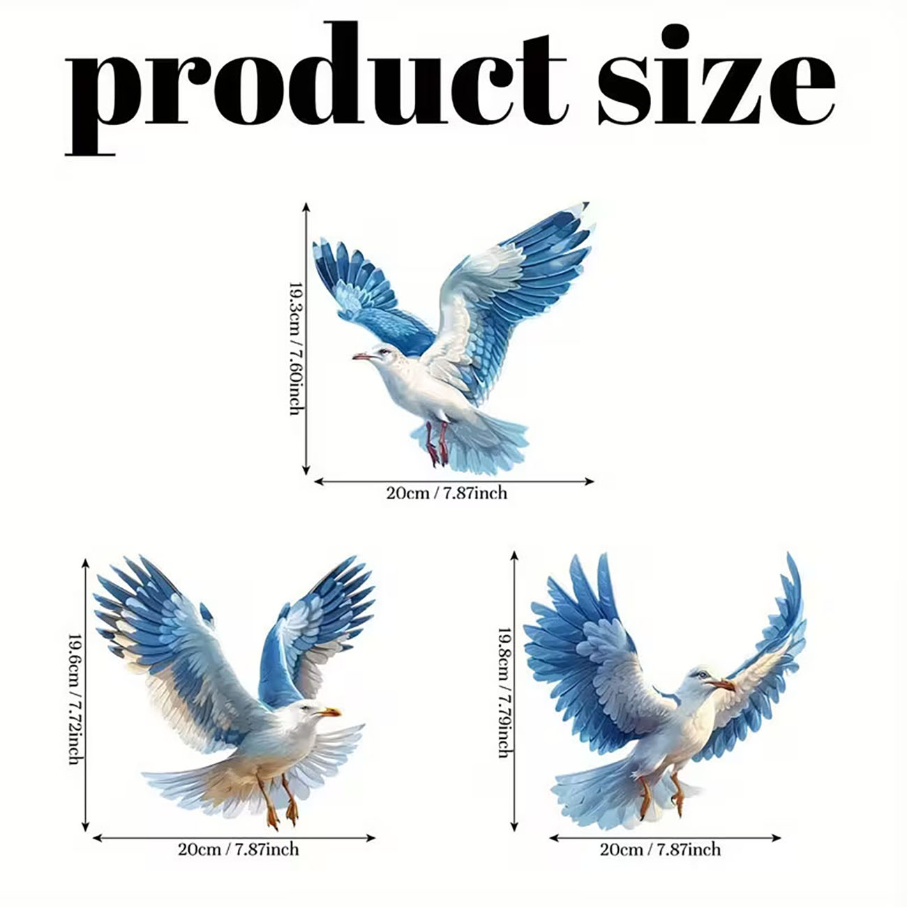 3 Pcs Wooden Seagull Wall Deco - Home Decor Nautical ulasan dan harga