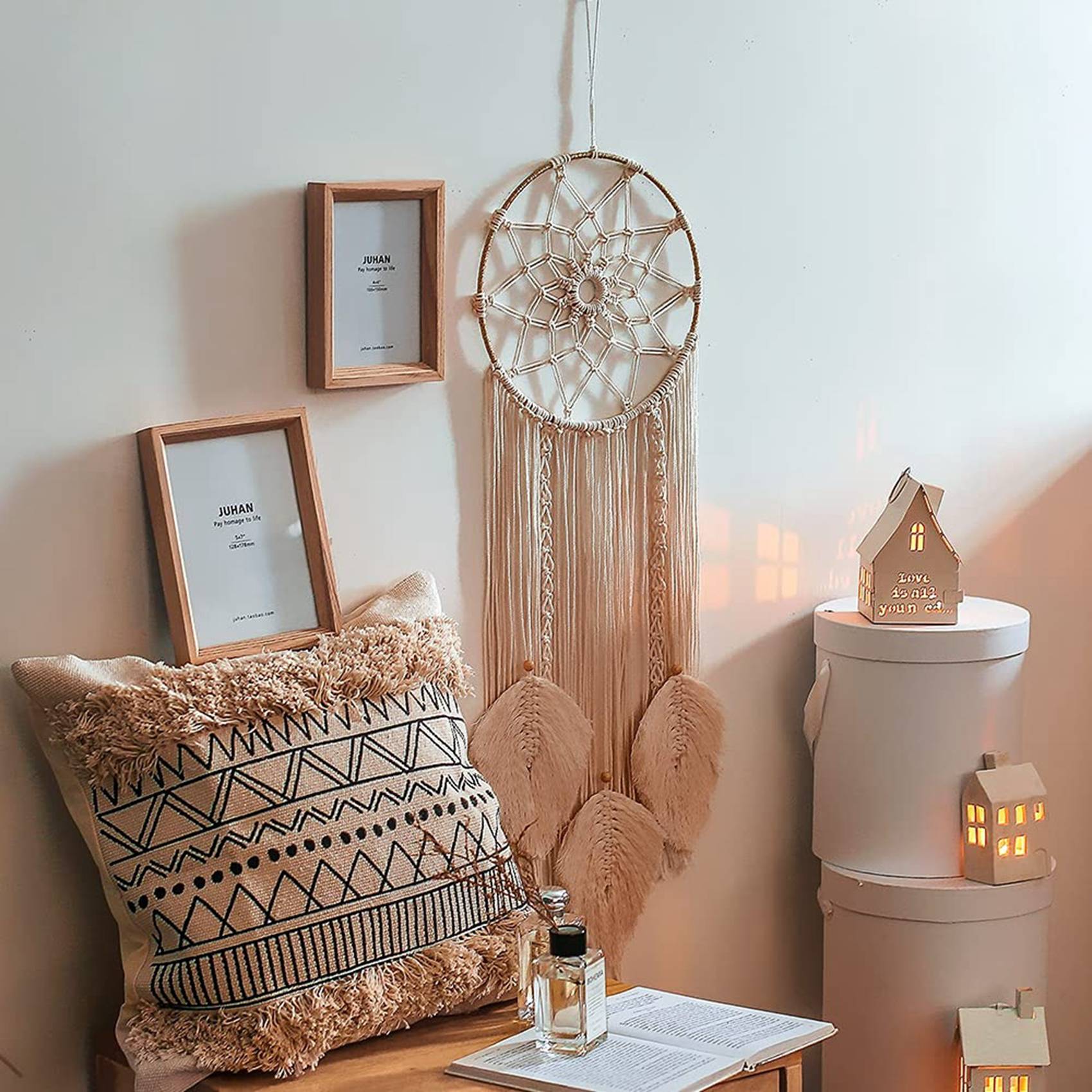 ABRW-Macrame Dream Catcher Lar - Macrame Wall Hanging ulasan dan harga
