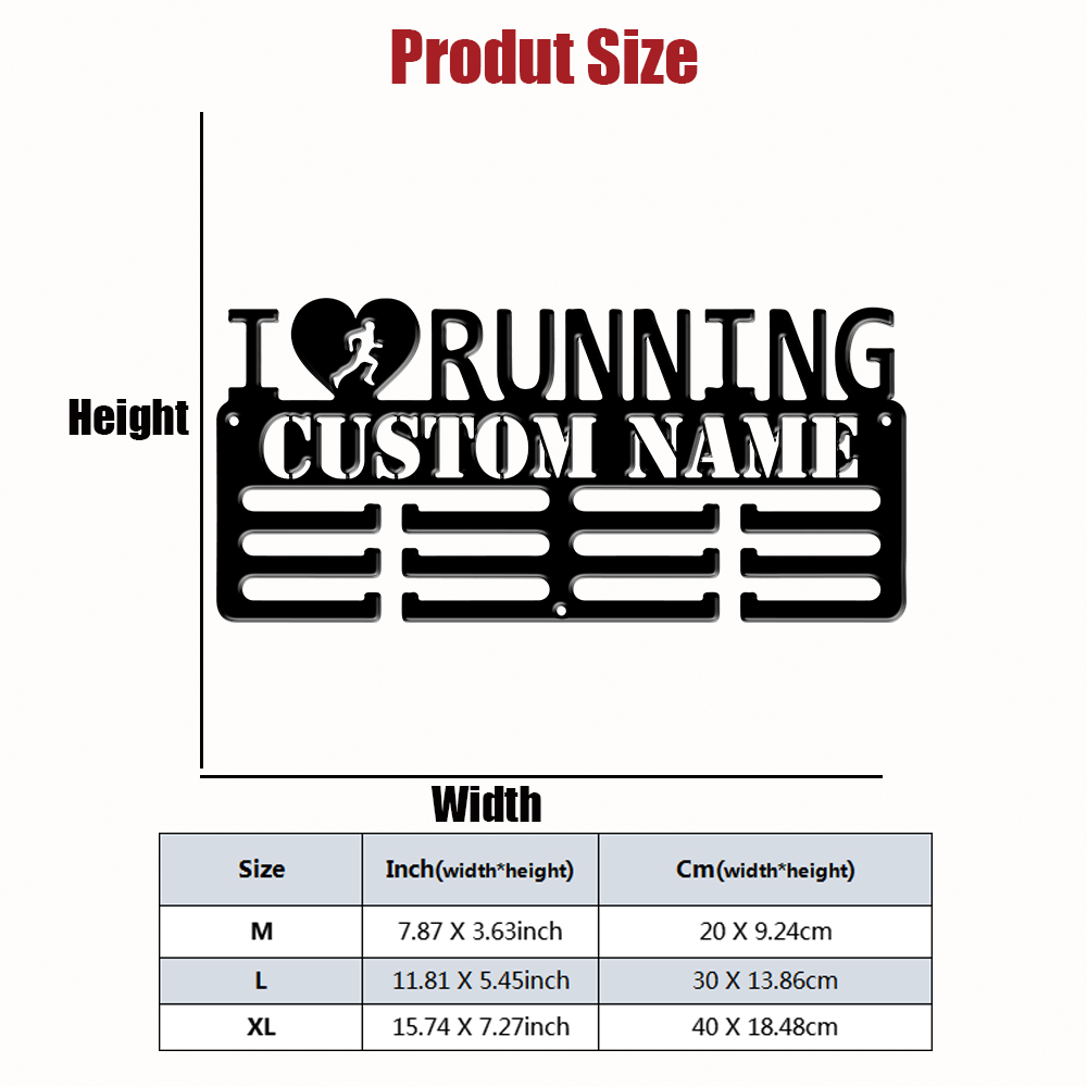 Custom I Love Running Metal Me - Home Decor Com ulasan dan harga