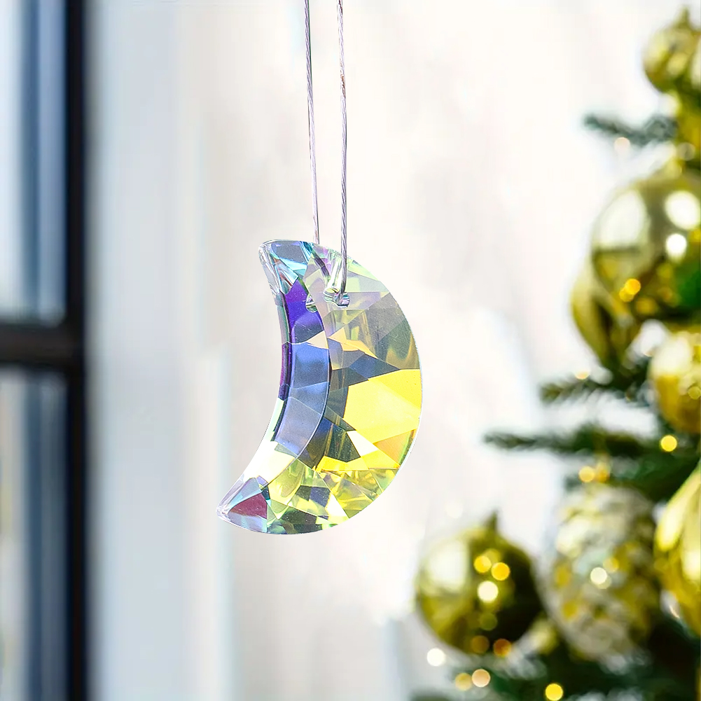 5pcs 30mm Crystal Crescent Moo - Crystal Sun Catcher ulasan dan harga