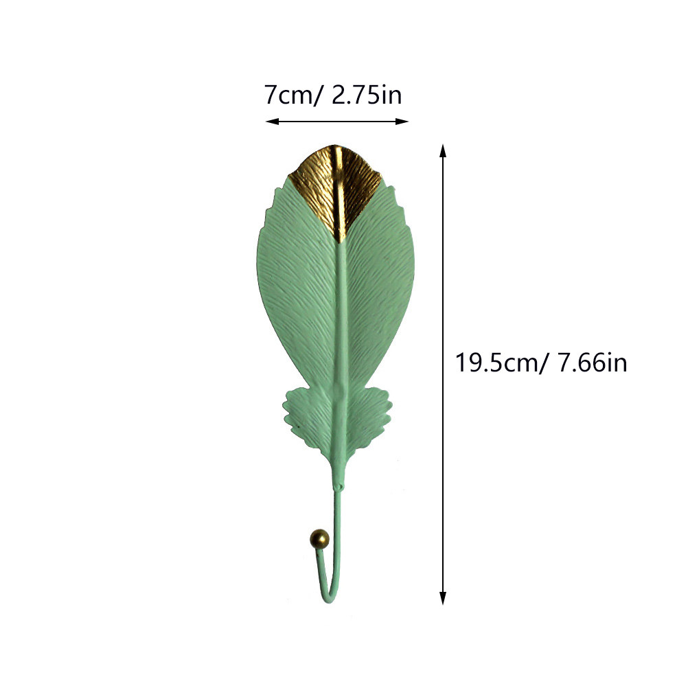 3Pcs Premium Leaf Style Hooks  - Home Decor Luxury ulasan dan harga