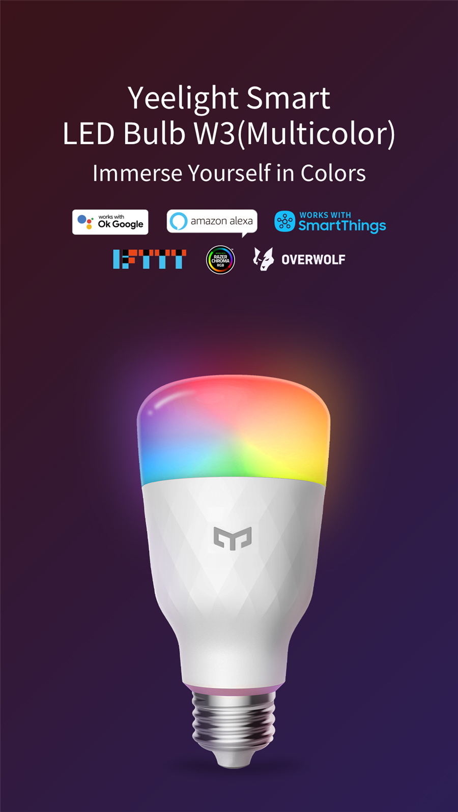Yeelight Smart LED Bulb W3 E26 - Yeelight Light Smart Bulb ulasan dan harga