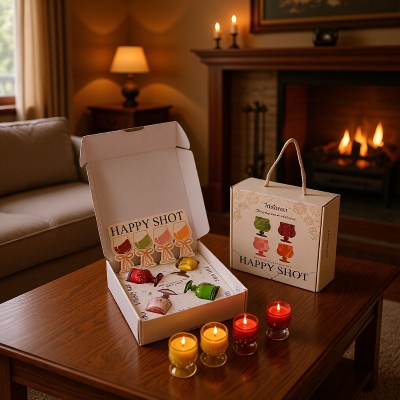 Scented Candle Gift Set Wine G - Scented Candle Set ulasan dan harga
