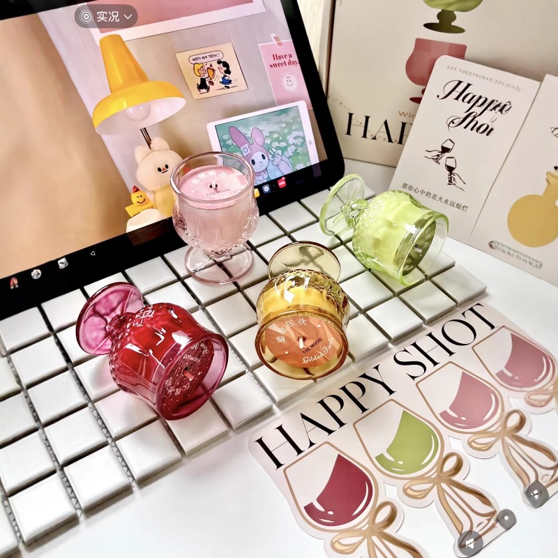 Scented Candle Gift Set Wine G - Scented Candle Set ulasan dan harga