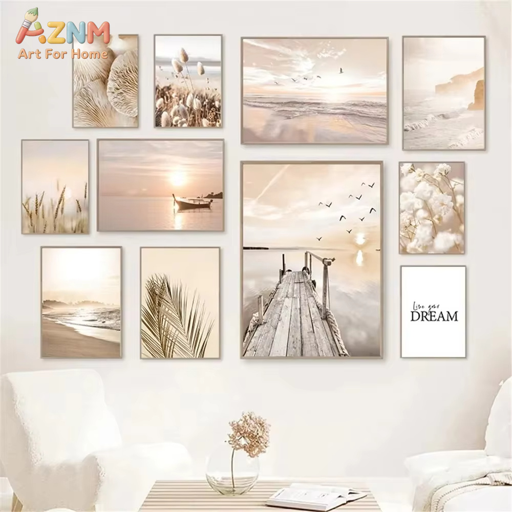 Sunset Sea Lake Boat Bridge Ca - Home Decor Nautical ulasan dan harga