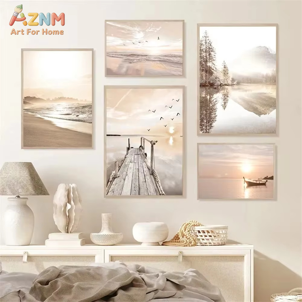Sunset Sea Lake Boat Bridge Ca - Home Decor Nautical ulasan dan harga