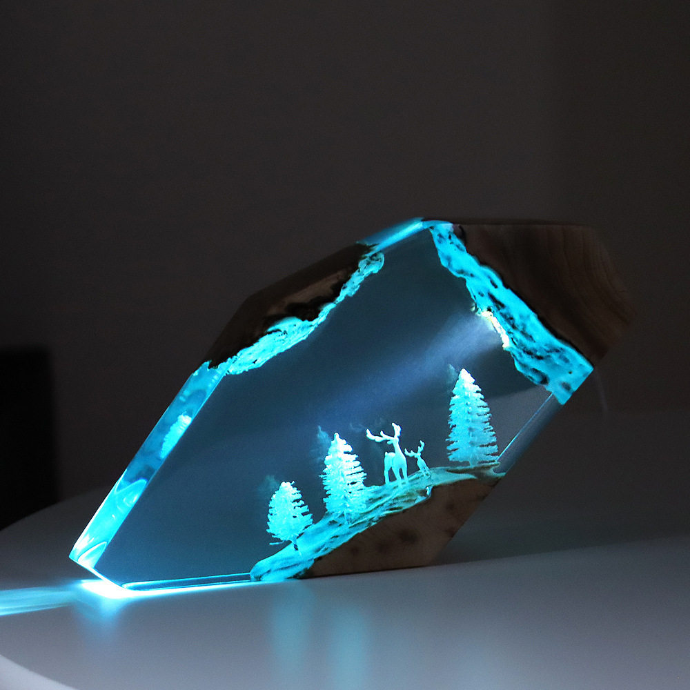 Forest Fairy Deer Desktop Art  - Home Decor Resin ulasan dan harga