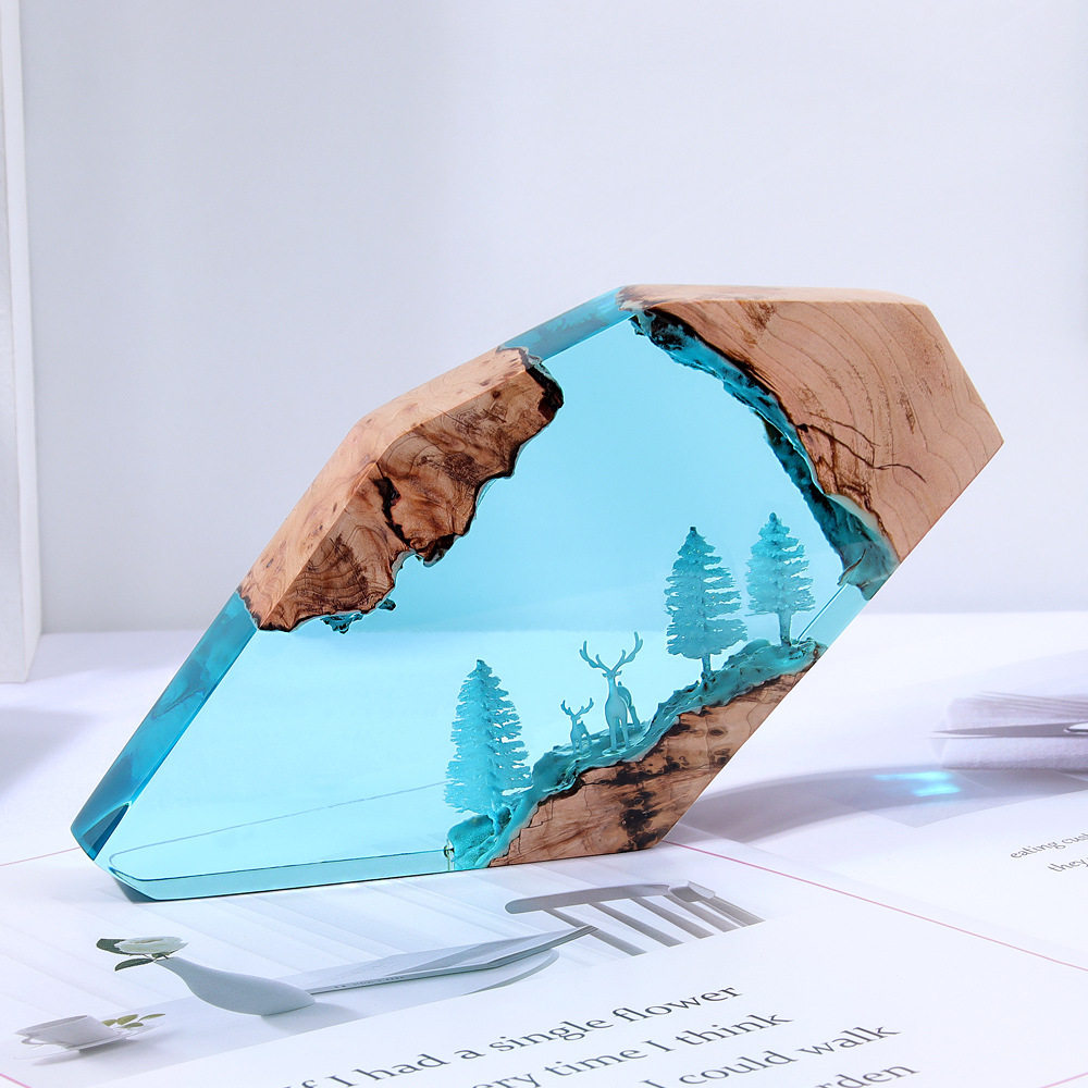 Forest Fairy Deer Desktop Art  - Home Decor Resin ulasan dan harga