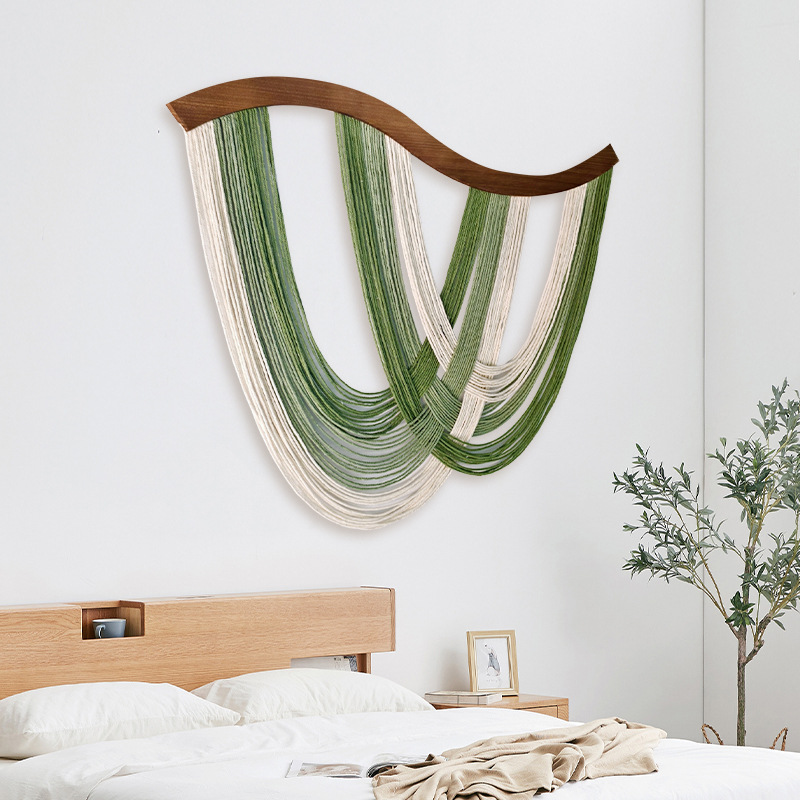 Curved Wooden Board Macrame Wa - Macrame Wall Hanging ulasan dan harga
