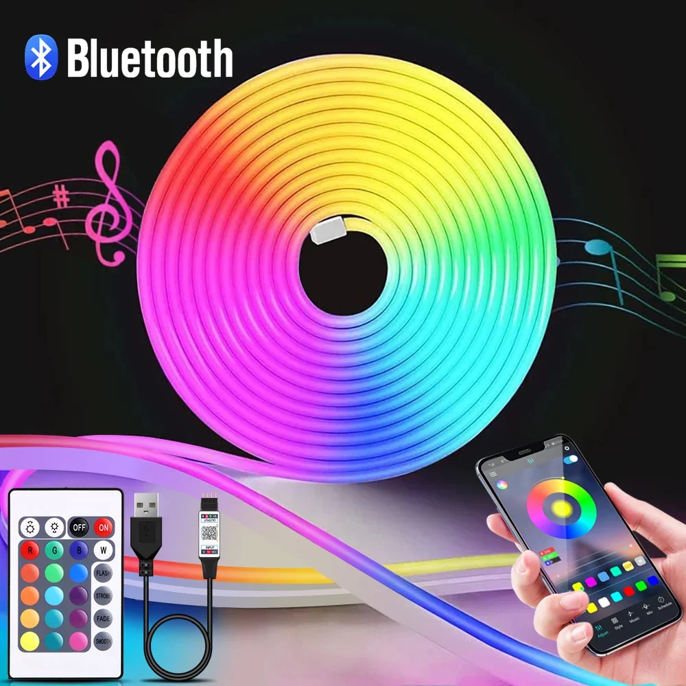 1-5m RGB LED Neon Strip Light  - Home Decor Nepal ulasan dan harga